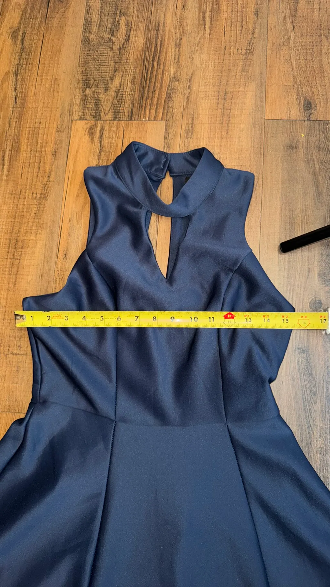 Sequin Hearts  Dress Blue Navy - Image 3