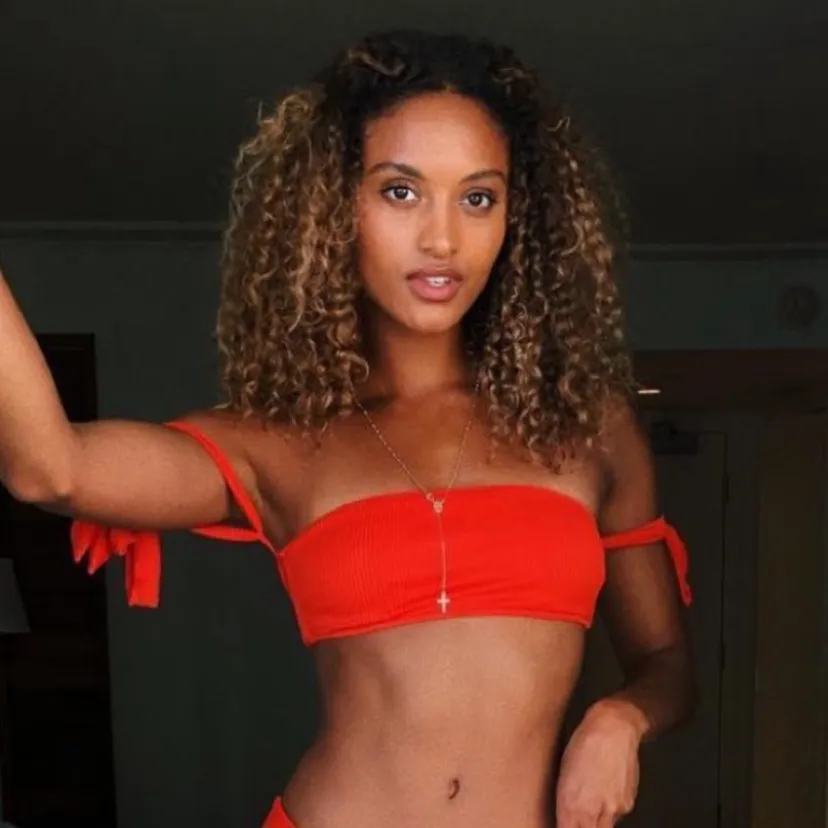 Monday‎ Swimwear Bikini SET Santorini Top Red Rib & Riviera Bottom Retired HTF - Image 9