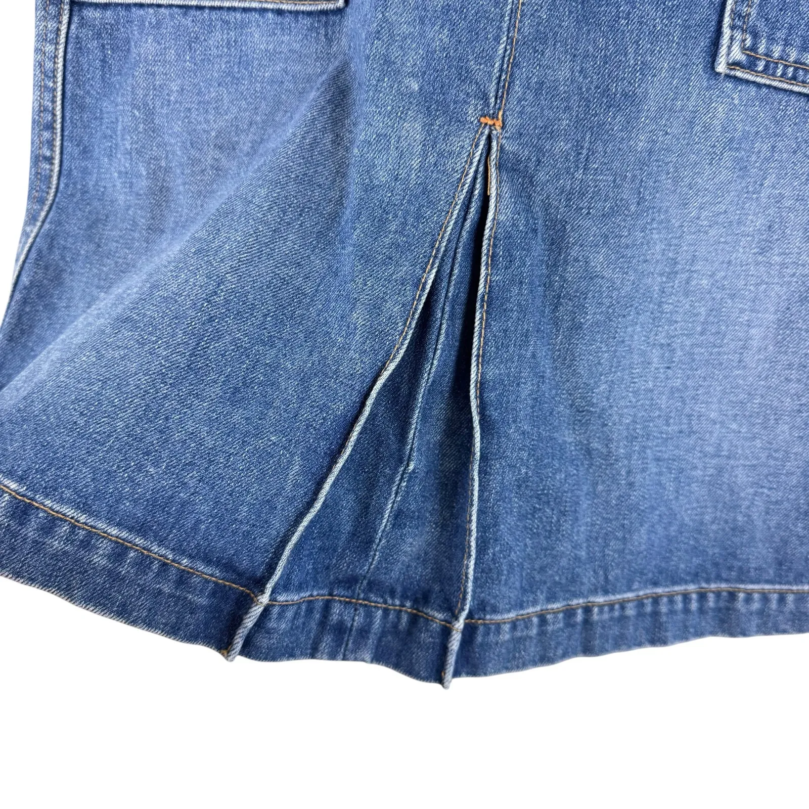 GAP Jeans Y2K Vintage 100% Cotton Utility Cargo Mini Jean Skirt Size 2 - Image 3