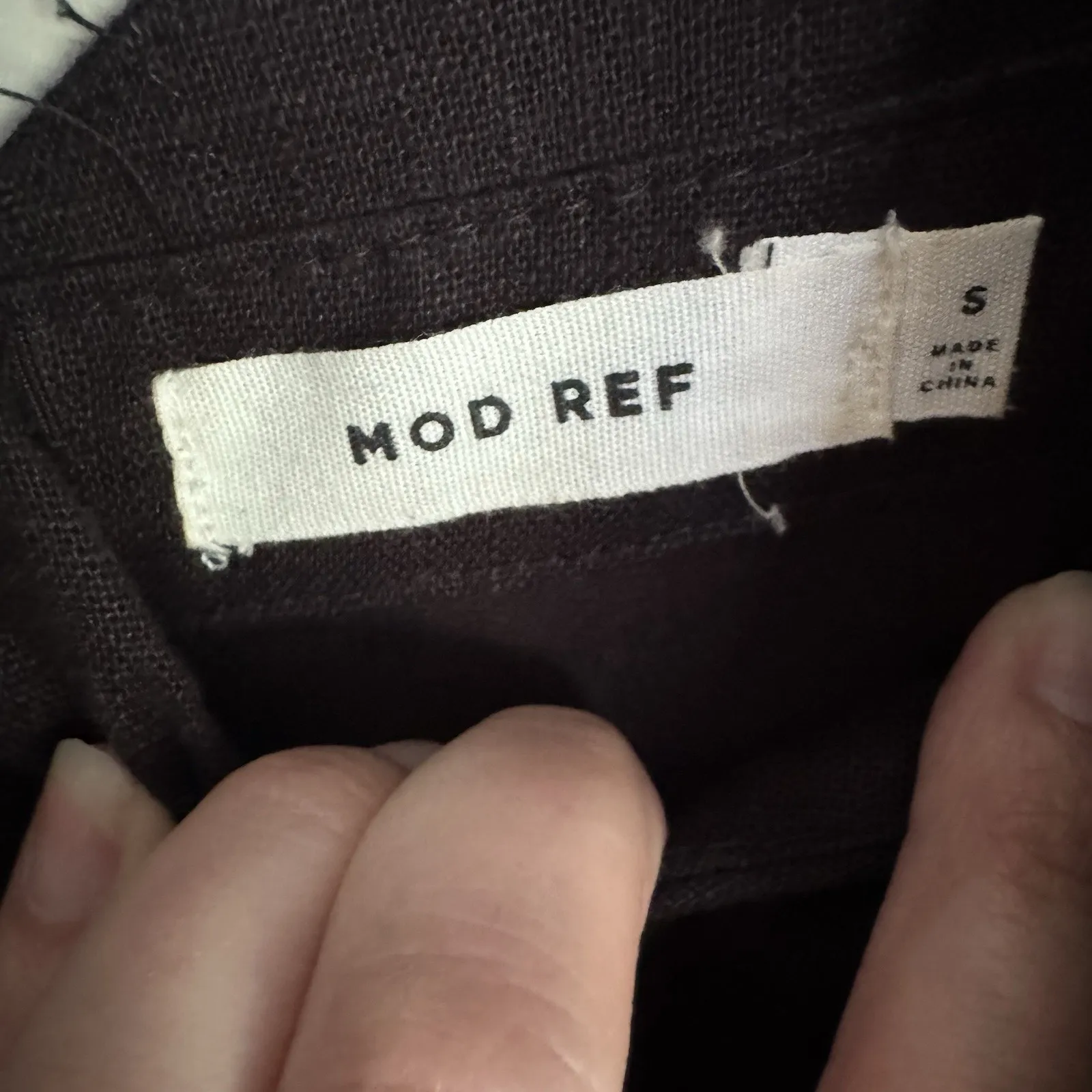 Mod ref Black One-Piece Romper Size Small Linen Classy - Image 4