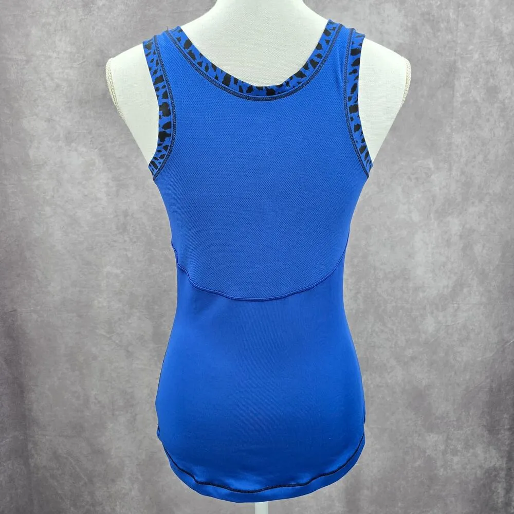 Standing Tree Blue Animal Print Activewear Streetwear Tank Top Small - Image 2