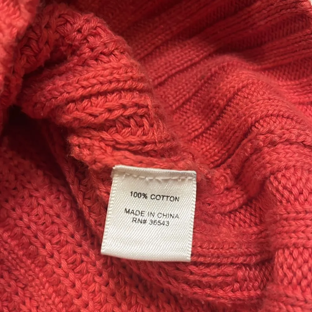 GH Bass chunky knit cotton cardigan sweater XL - Image 6