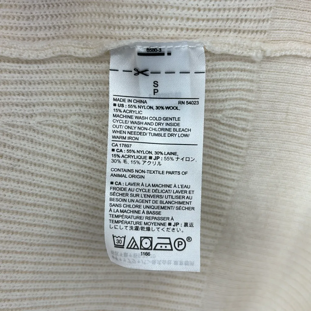 Banana Republic Factory V-Neck Wool Blend Sweater Women’s Size Small in Ivory - Image 4