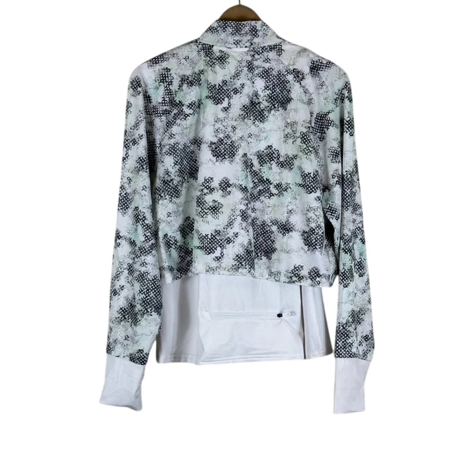 Spyder  Active Zip Jacket Mens L White Gray Camo Stretch Performance Lightweight - Image 4