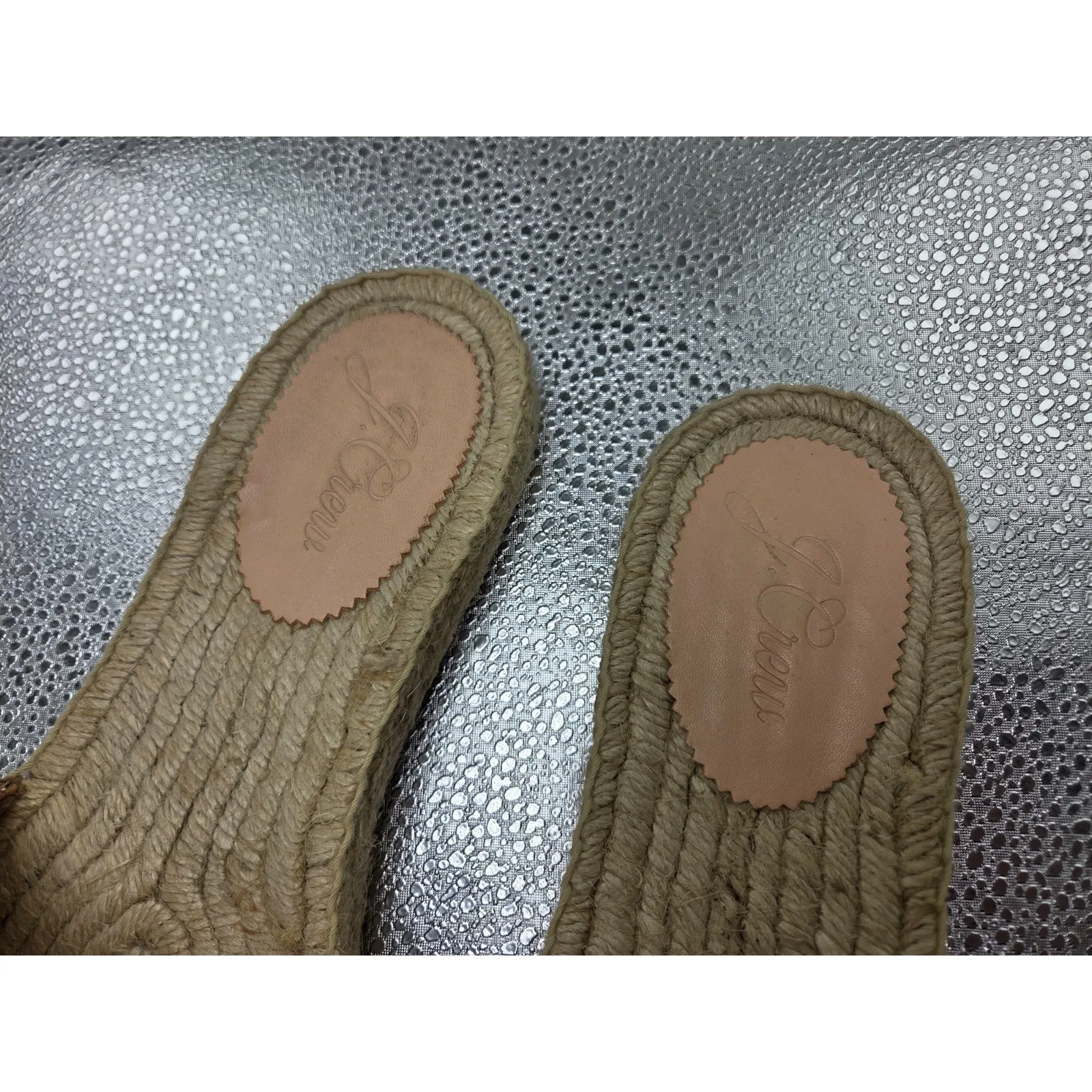 J. Crew Raffia Woven Slip On Sandals Size 9 Roped Nautical Summer Beach Shoes - Image 2