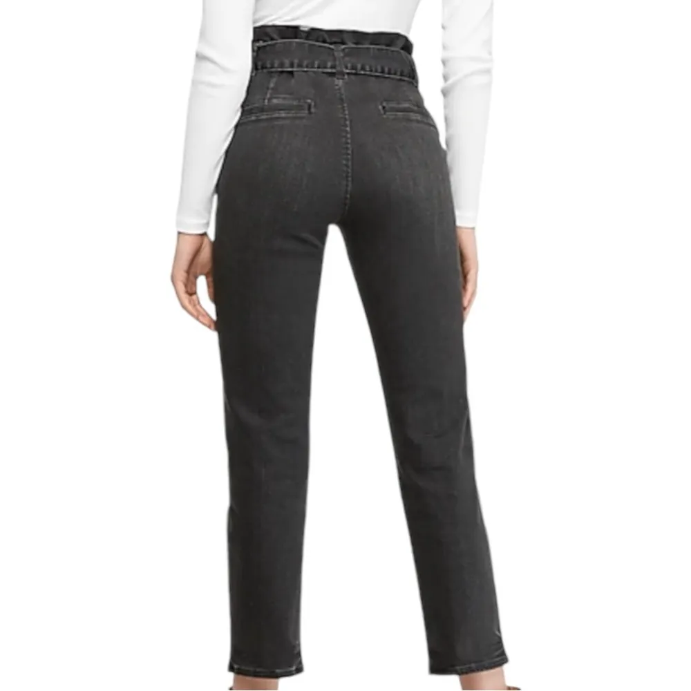 NEW Express Black Super High Waist Paperbag Ankle Jeans Pants Women’s size 4 - Image 3