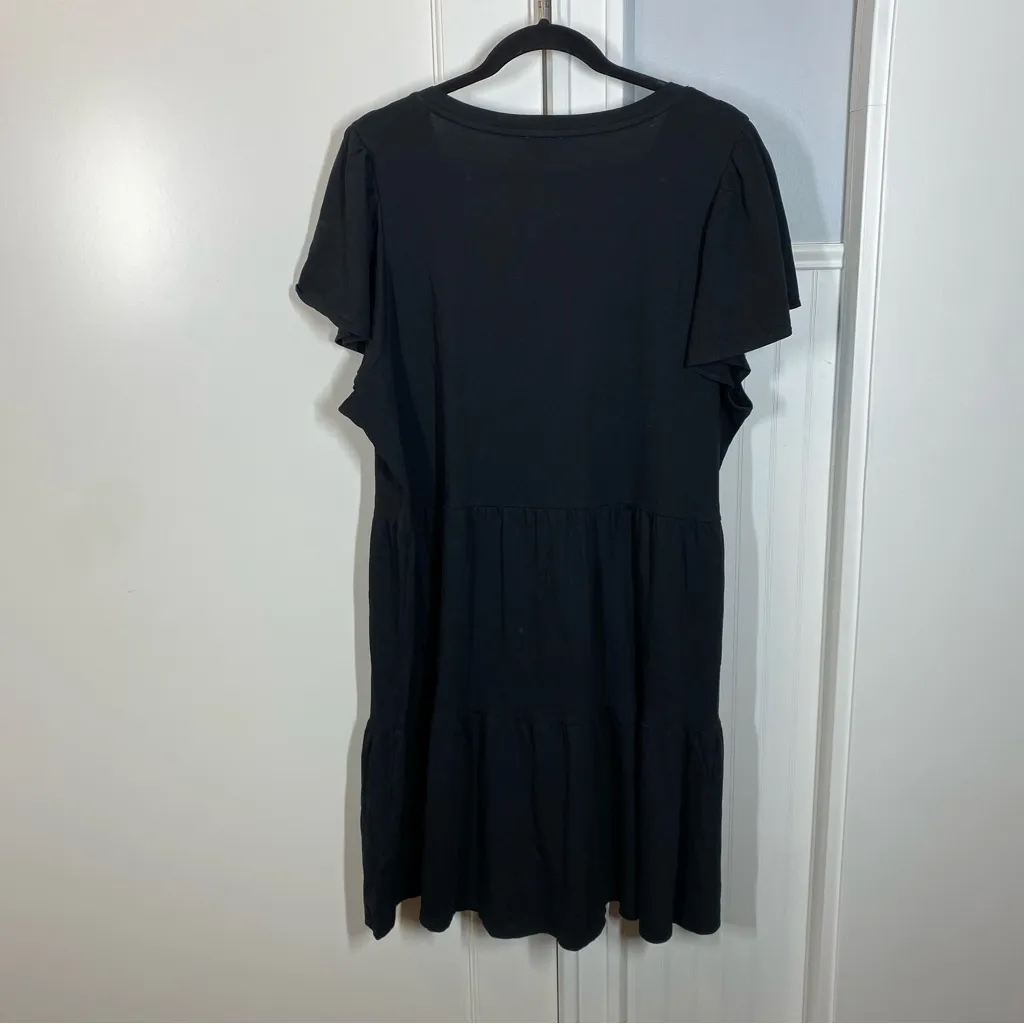 NWT J. Crew factory Black Tiered‎ knit mini dress size xxl nwt preppy old money - Image 7