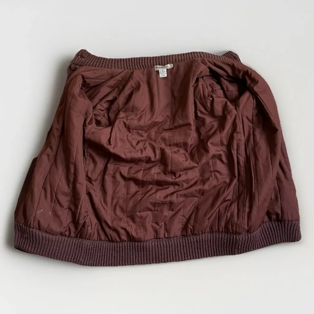 Vintage 70s Premiere Mohair Wool Shacket Sweater Jacket Brown Zip Small Medium - Image 10