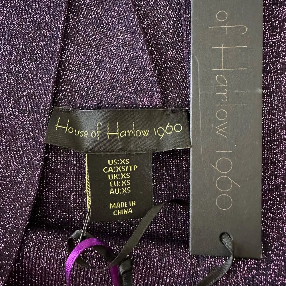 House of Harlow 1960 Purple Shimmer Tank Top - Image 3