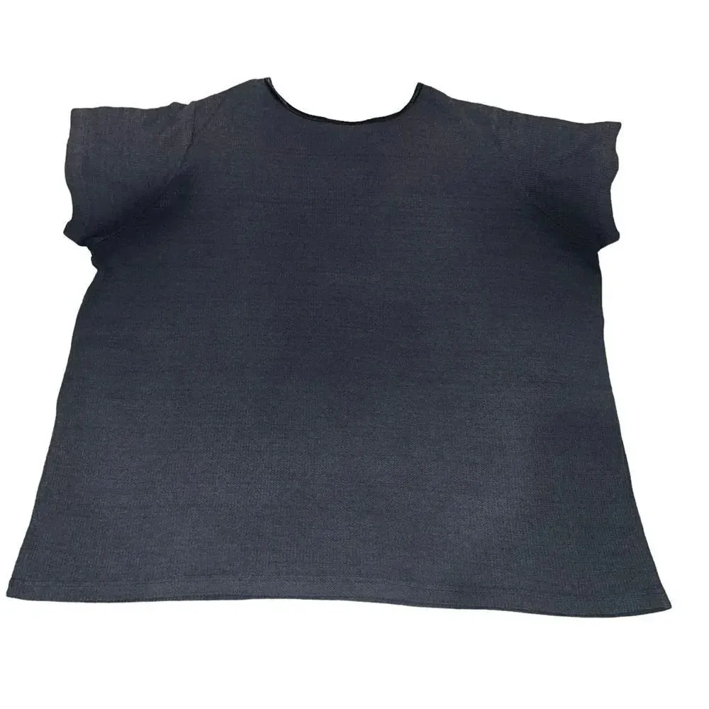Woman Within Gray waffle Knit Tshirt Size 2X - Image 3