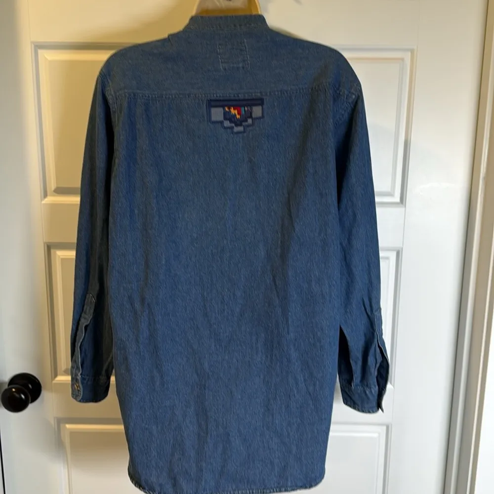 Vintage Sun Belt denim shirt small Blue - Image 5