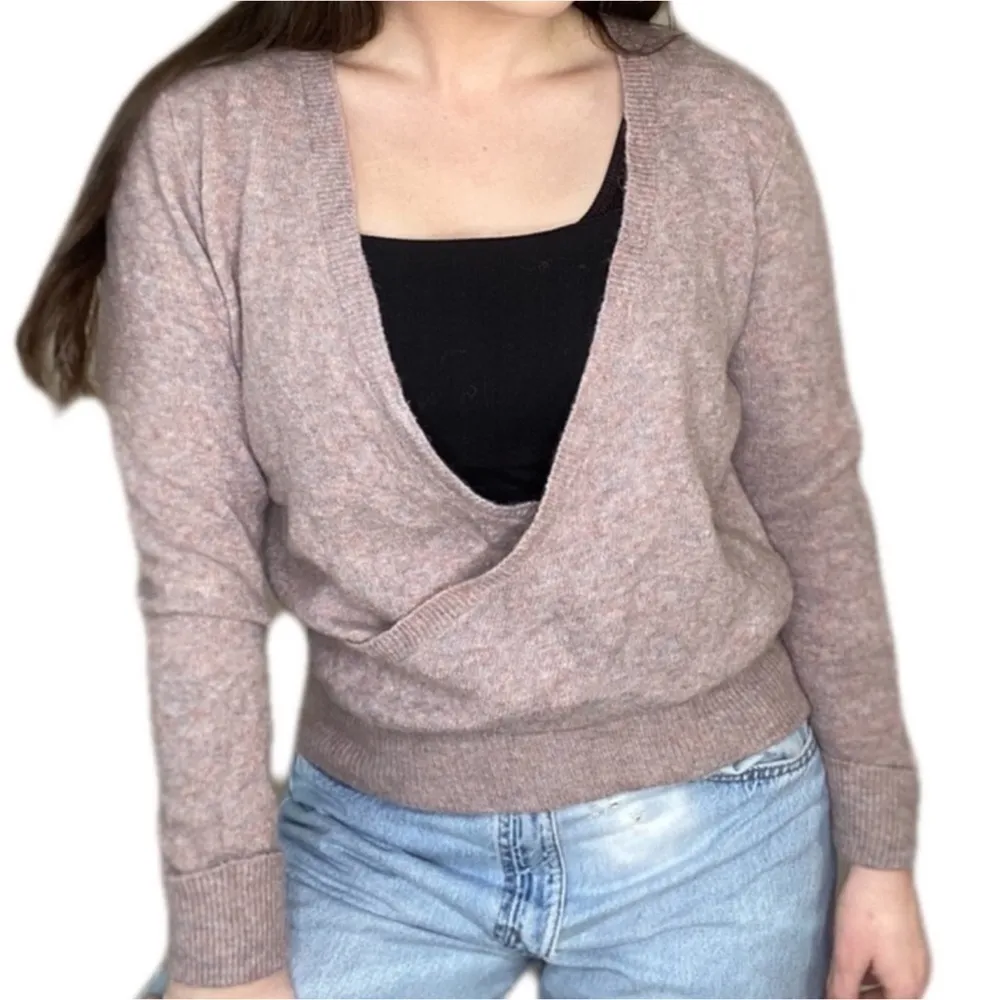 Madewell Faux Wrap Front Pullover Sweater - Image 8