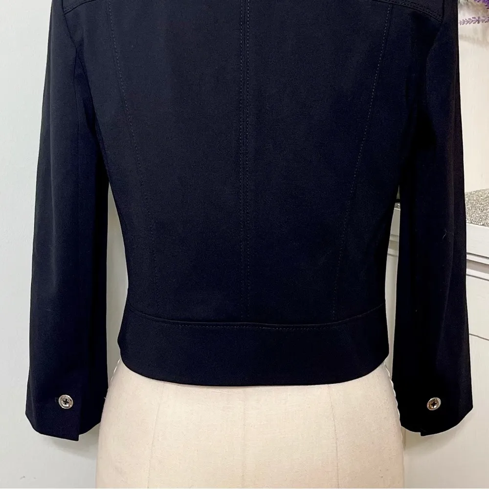 White House Black Market Ponte Blazer Jacket Size 0 XS - Image 9