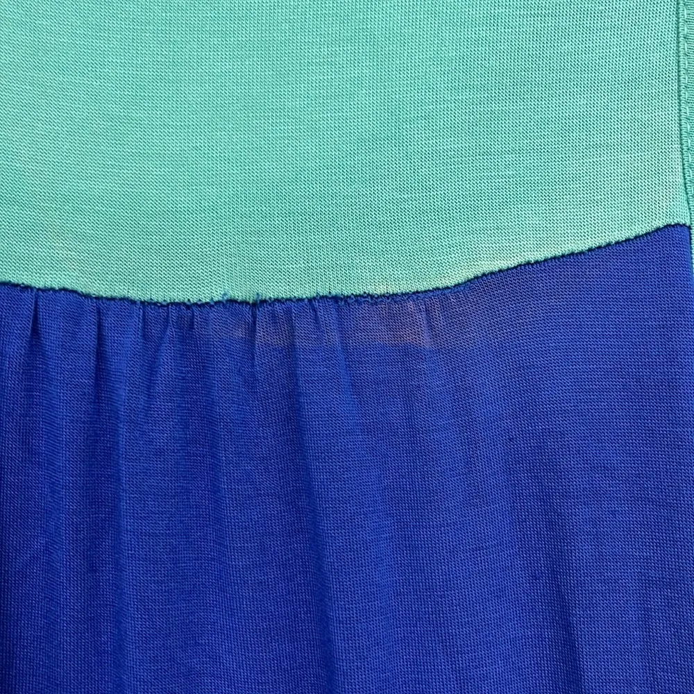 Felicity & Coco Small Blue, Purple Colorblock Sleeveless High Low Jersey Dress Blue - Image 11