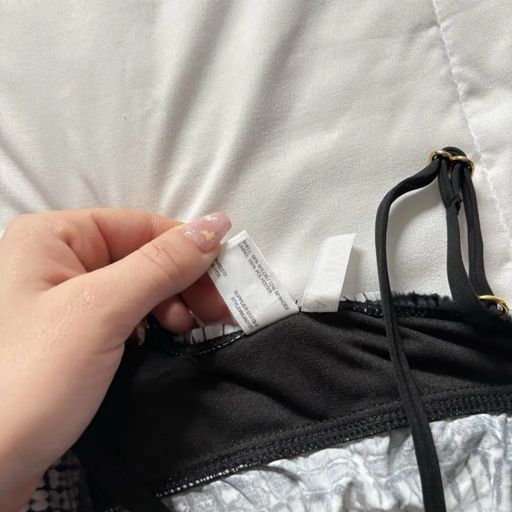 Ambrielle Womens Size XL Tankini Swim Top Bathing Suit Swimsuit Black Beach - Image 6