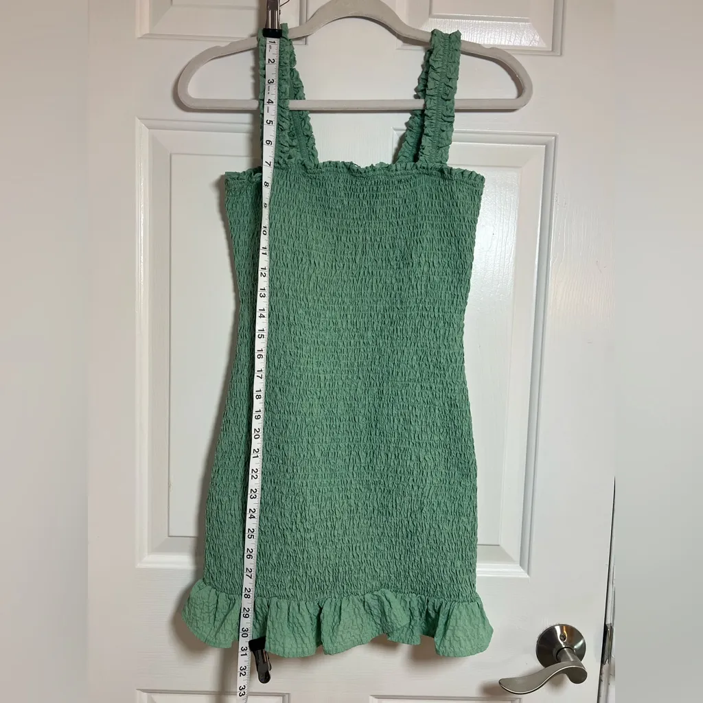 Zara Mint Green Ruffle Mini Dress Size‎ Small - Image 6
