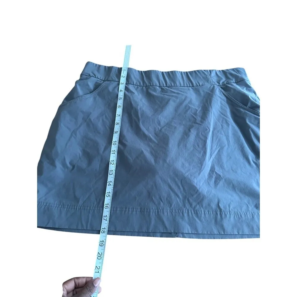 Columbia Womens Gray Skort Size 13 Adjustable Drawstring Pockets Golf Tennis - Image 4
