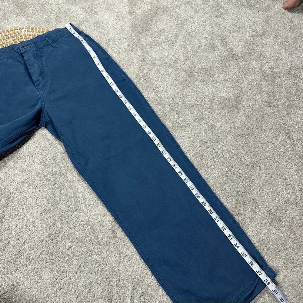 Free People Relaxed Boyfriend Chino Ankle Pants Mid Rise Contemporary in Navy 29 - Image 14