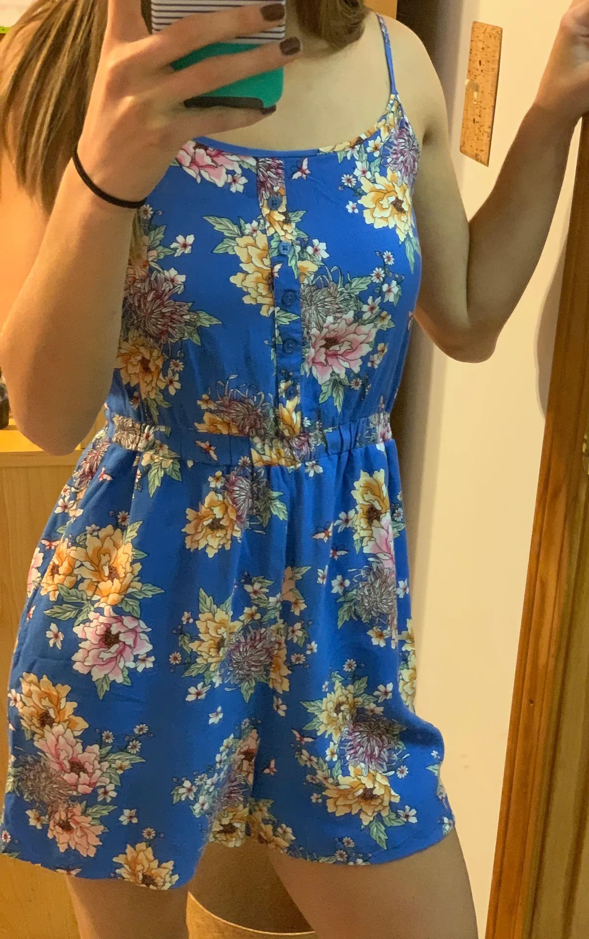 Pink Rose Floral Romper - Image 2