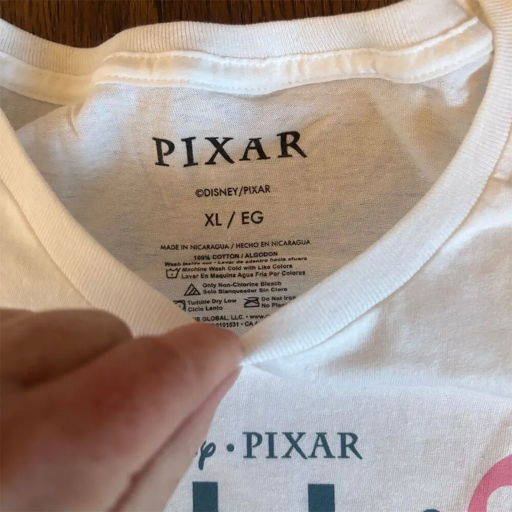 Disney Pixar WALL-E Unisex T-Shirt White XL Graphic Print Short Sleeve - Image 3