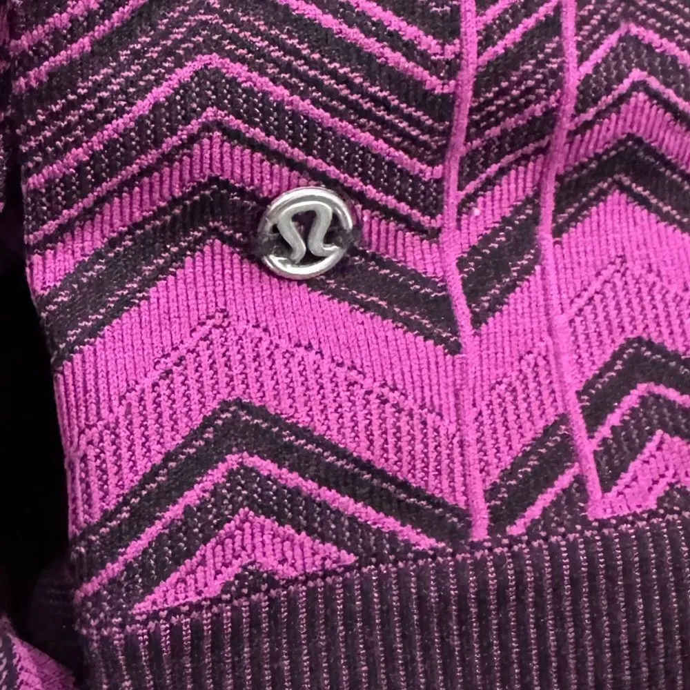 Lululemon Ebb to Street Pant Heathered Regal Plum ZigZag Leggings Womens 4 - Image 5