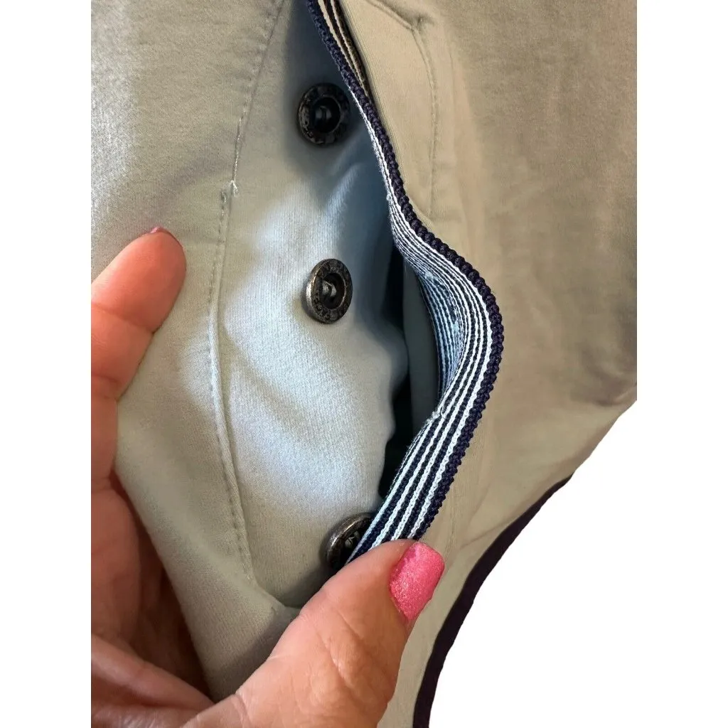 Fat Face Women’s Sz 8 Medium Aqua 1/4 Button‎ Pullover Sweater W/pockets #C1 - Image 6