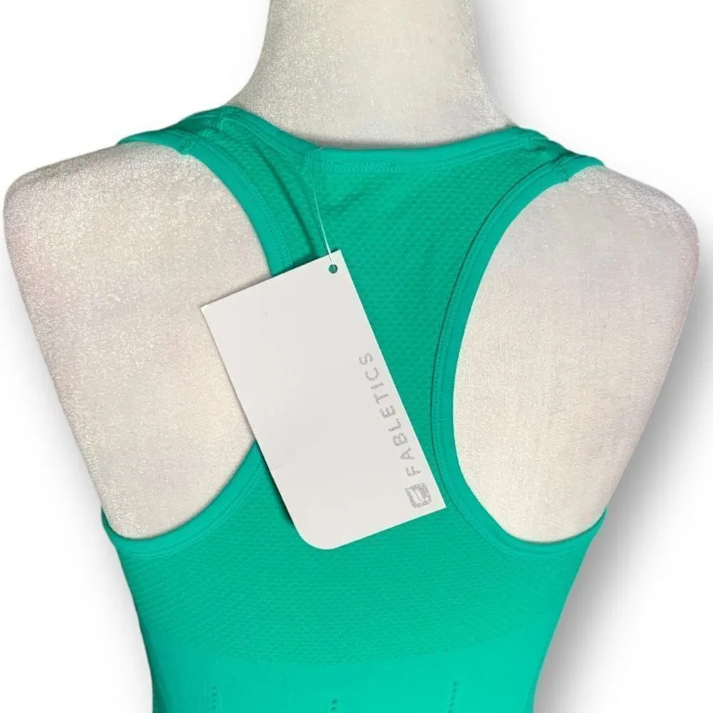Fabeletics Delta Tank Green Racerback Smooth Operator Yoga Pilates Top Small - Image 8