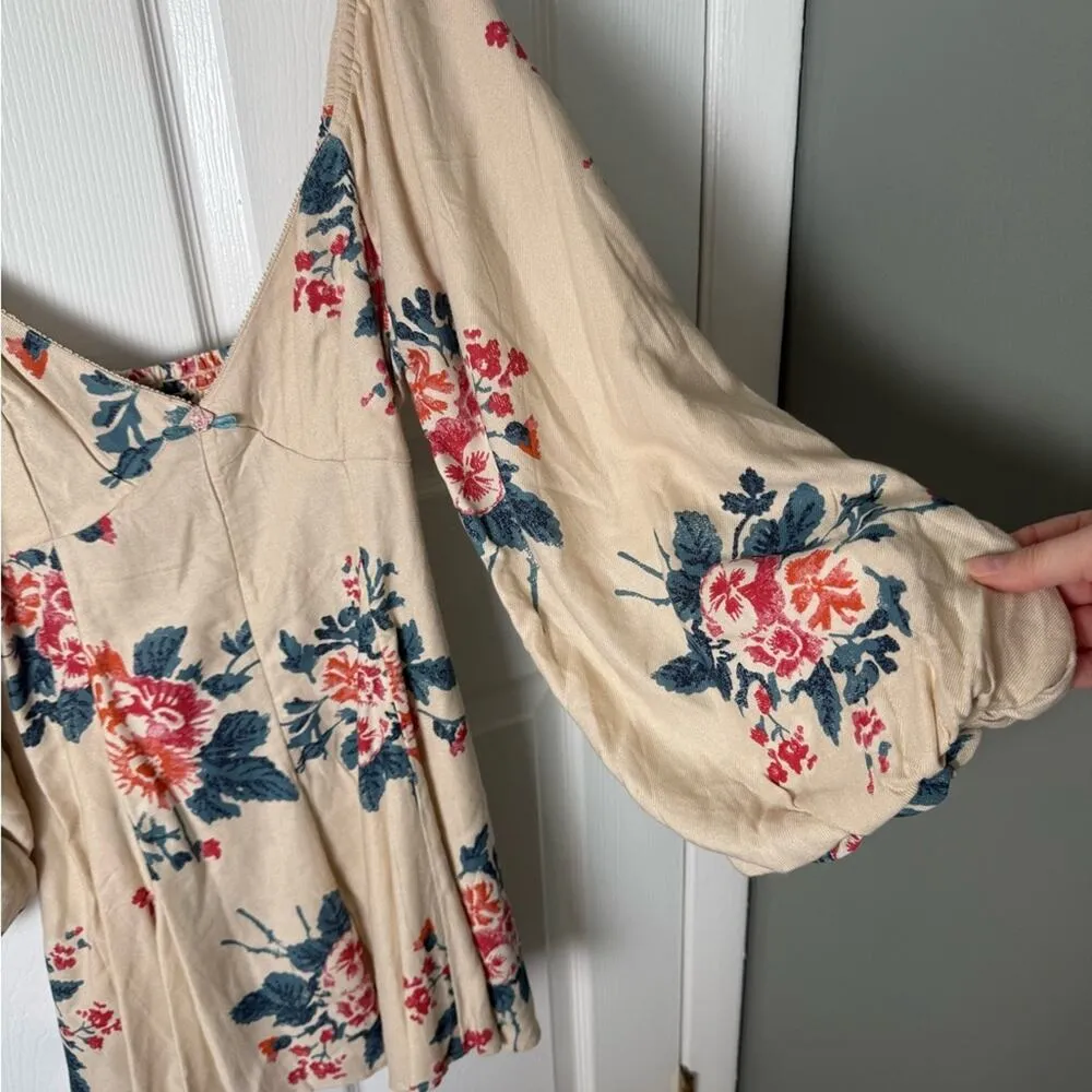 Free People Francesca Floral Print Mini Dress S - Image 6