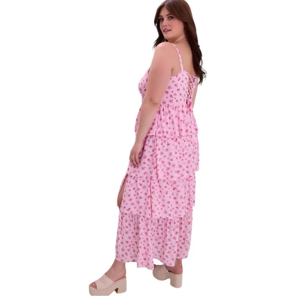 NWT Arula Rose Floral Maxi Dress Pink Size 0X - Image 5