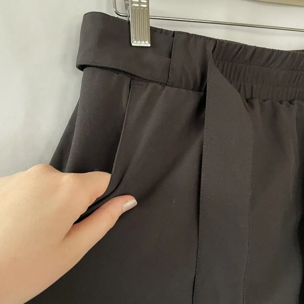 Kyodan women's size small black skort skirt pockets elastic waistband belted - Image 2