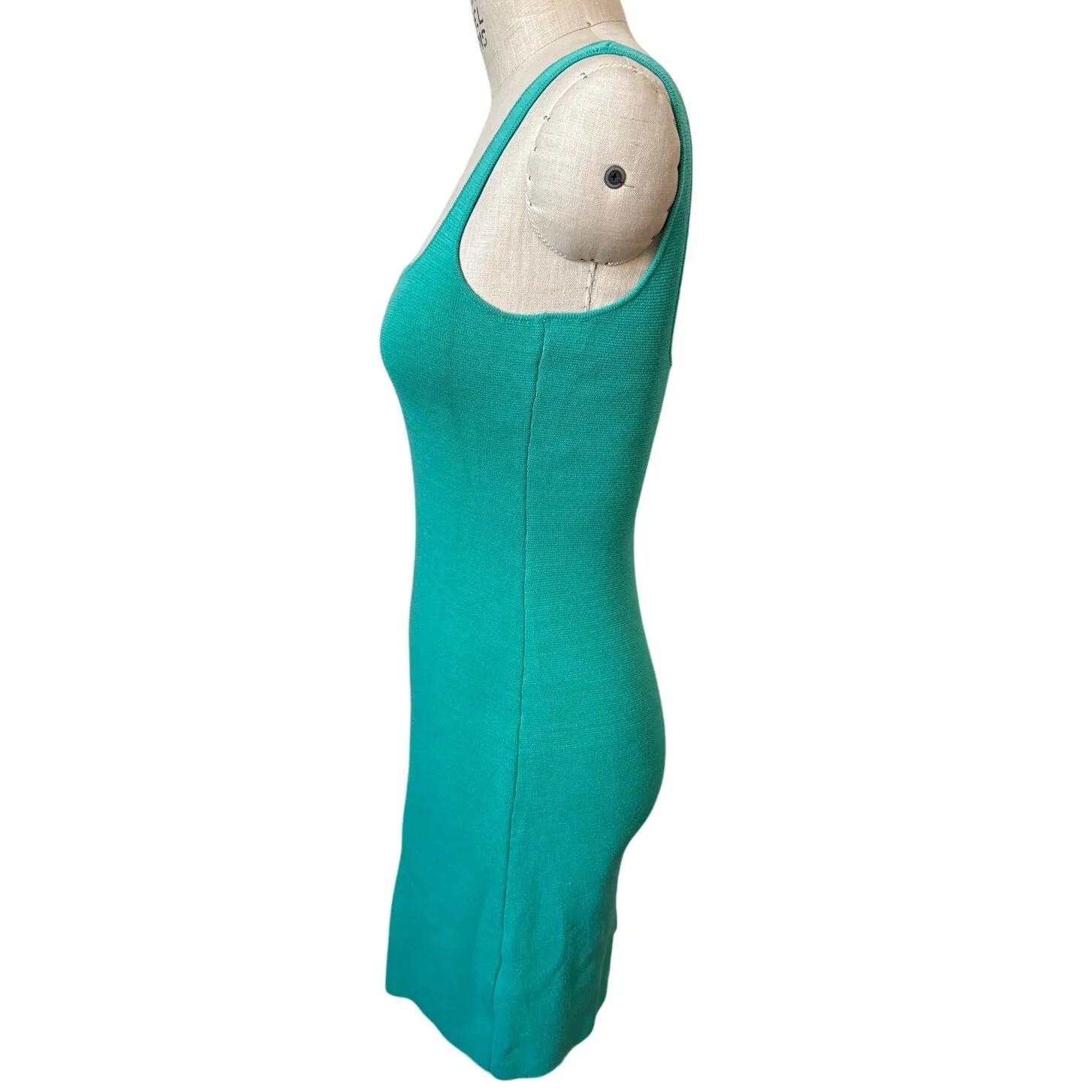 J.Crew Squareneck Mini Sweater-dress in Green Size XS X-Small - Image 2