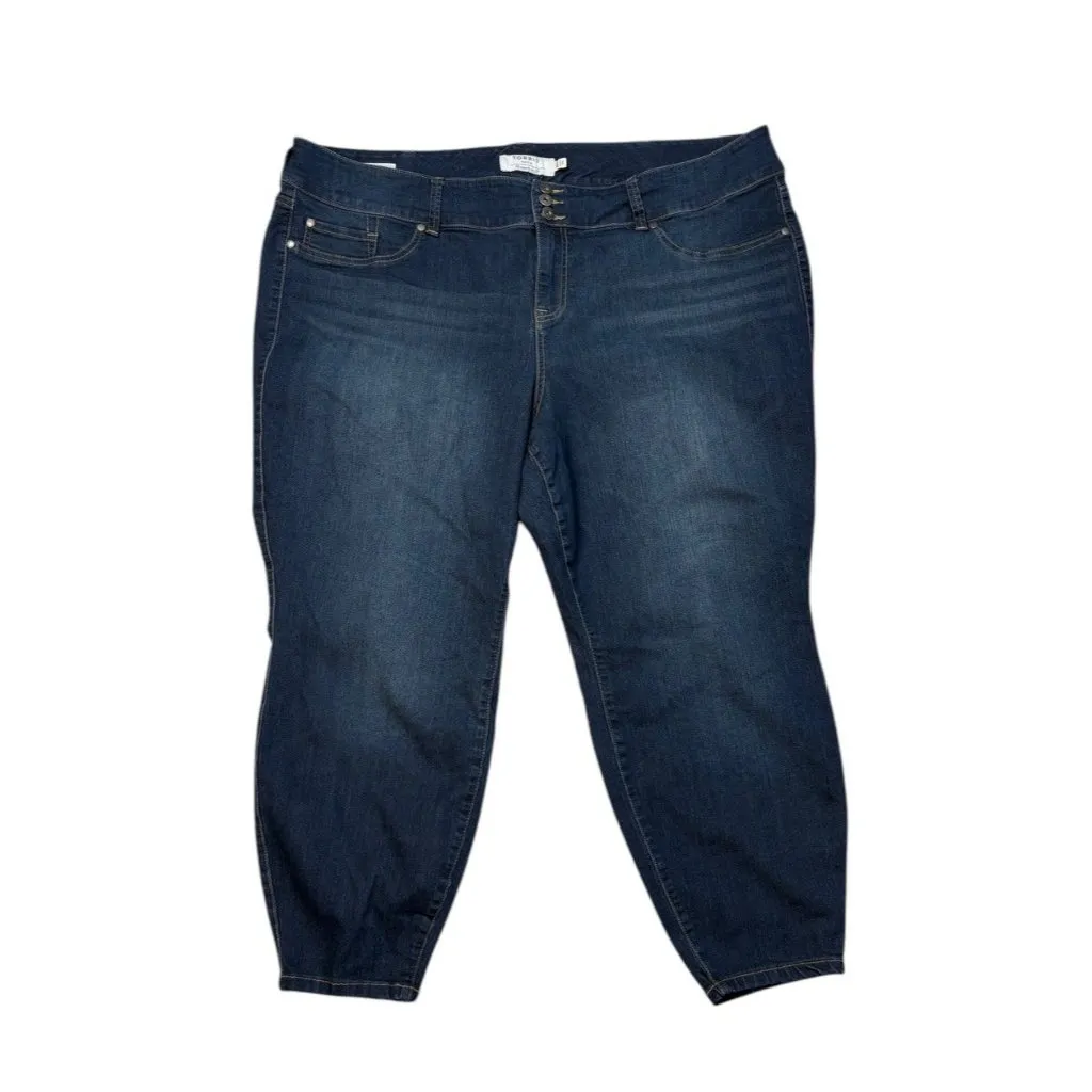 *Torrid Jegging Jeans Womens Plus 28 Short Dark Wash Casual Dark Romantic Pant* - Image 3