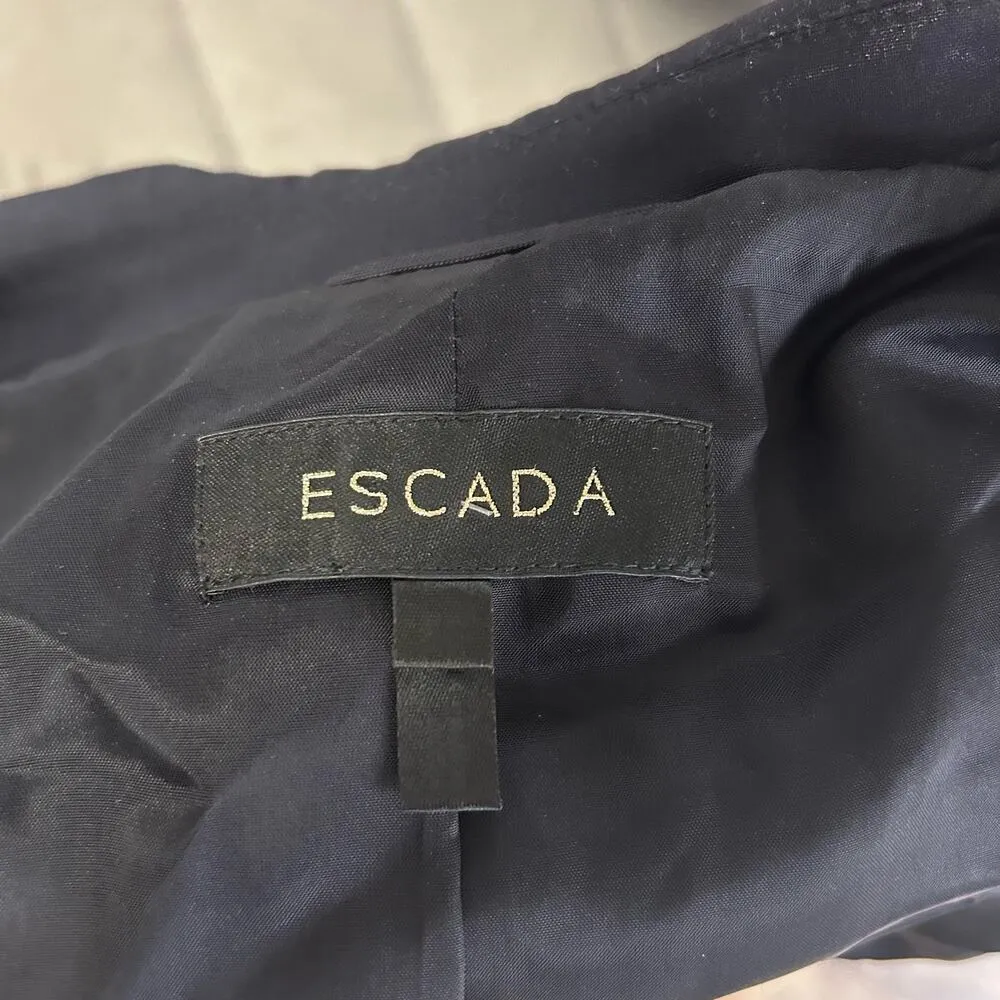 Escada Blazer Black Gold Buttons 2 Button Closure New Wool Jacket 38 Classic Size undefined - Image 7