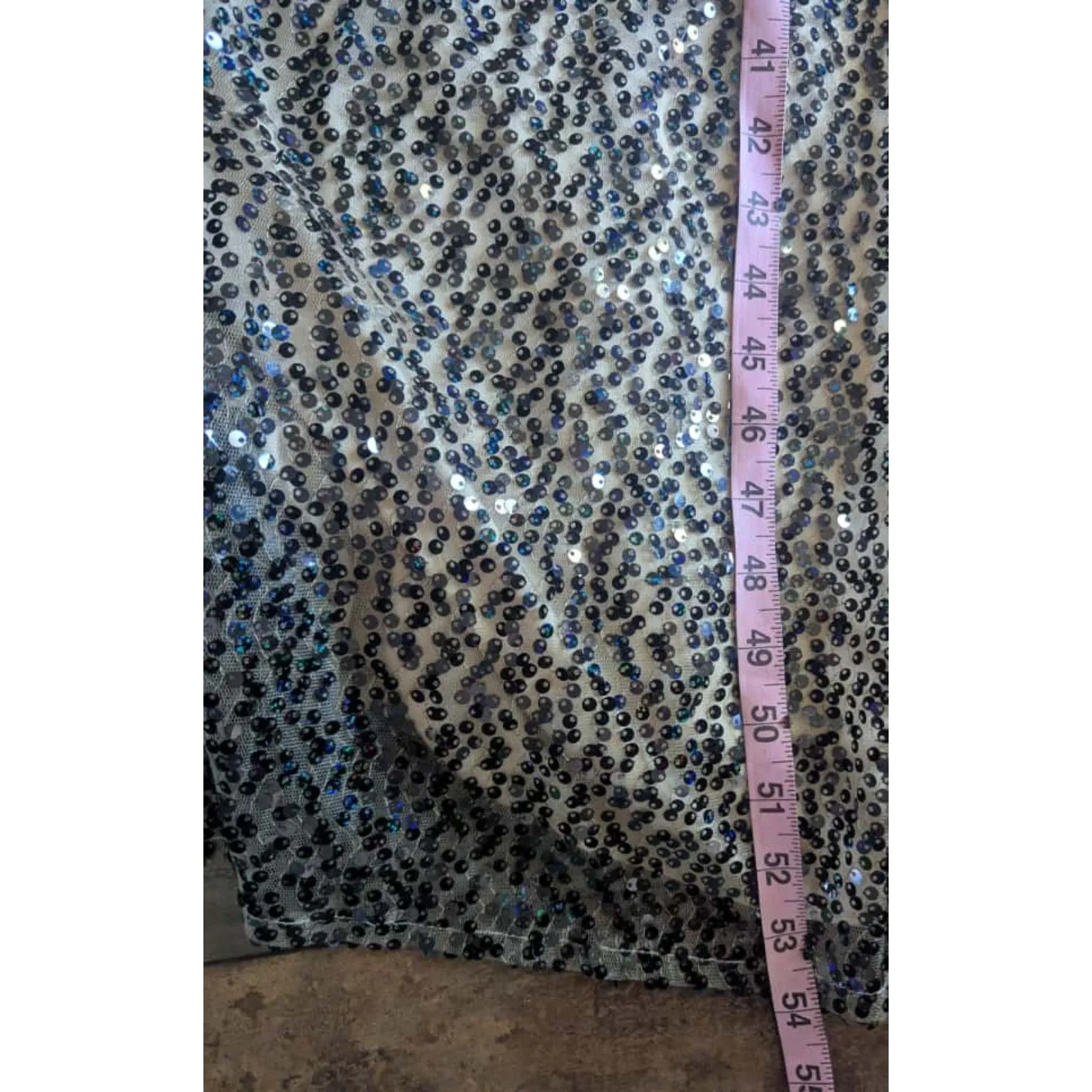 Showstopper! Vintage Sean Collection Sequin Slit Prom Gown - Size 4 - Image 5