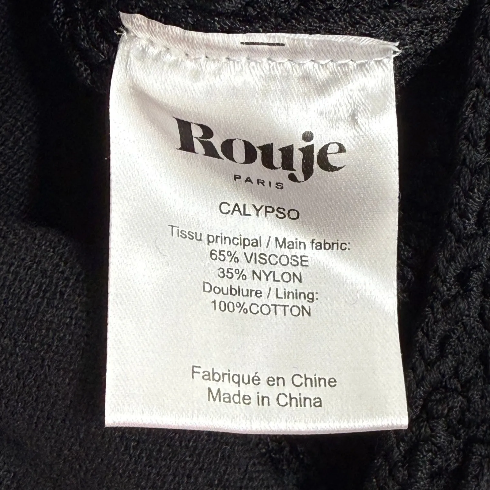 Rouje Paris Calypso Black Knit Crochet detail Midi Skirt Size 36 US 2/4 - Image 8