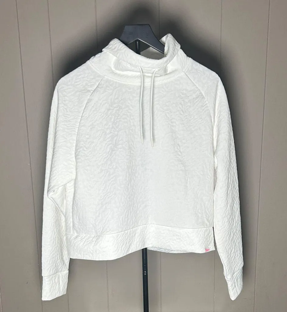 Juicy Couture Womens Jacquard Quilted Crop Pullover Women's Size M Cowl Neck - Image 7