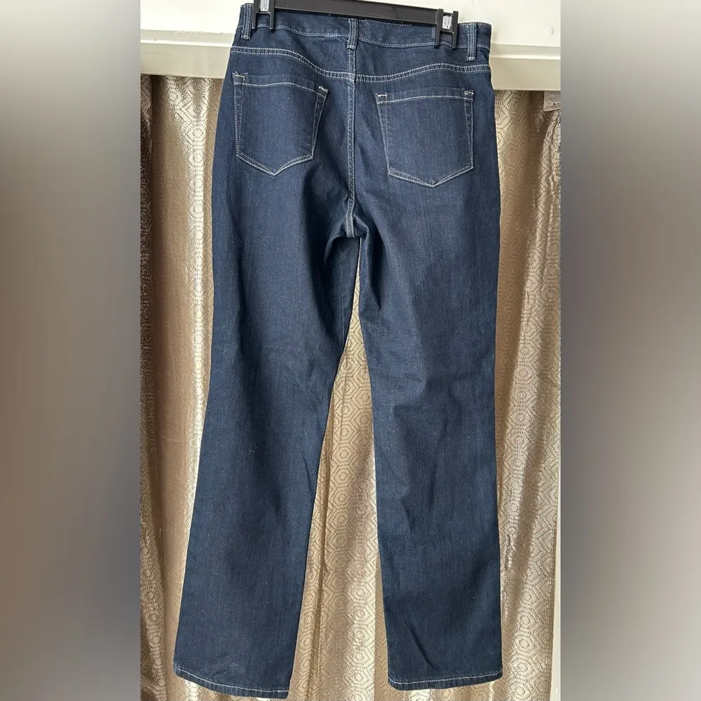 Lee dark wash straight leg jeans size 10 - Image 5
