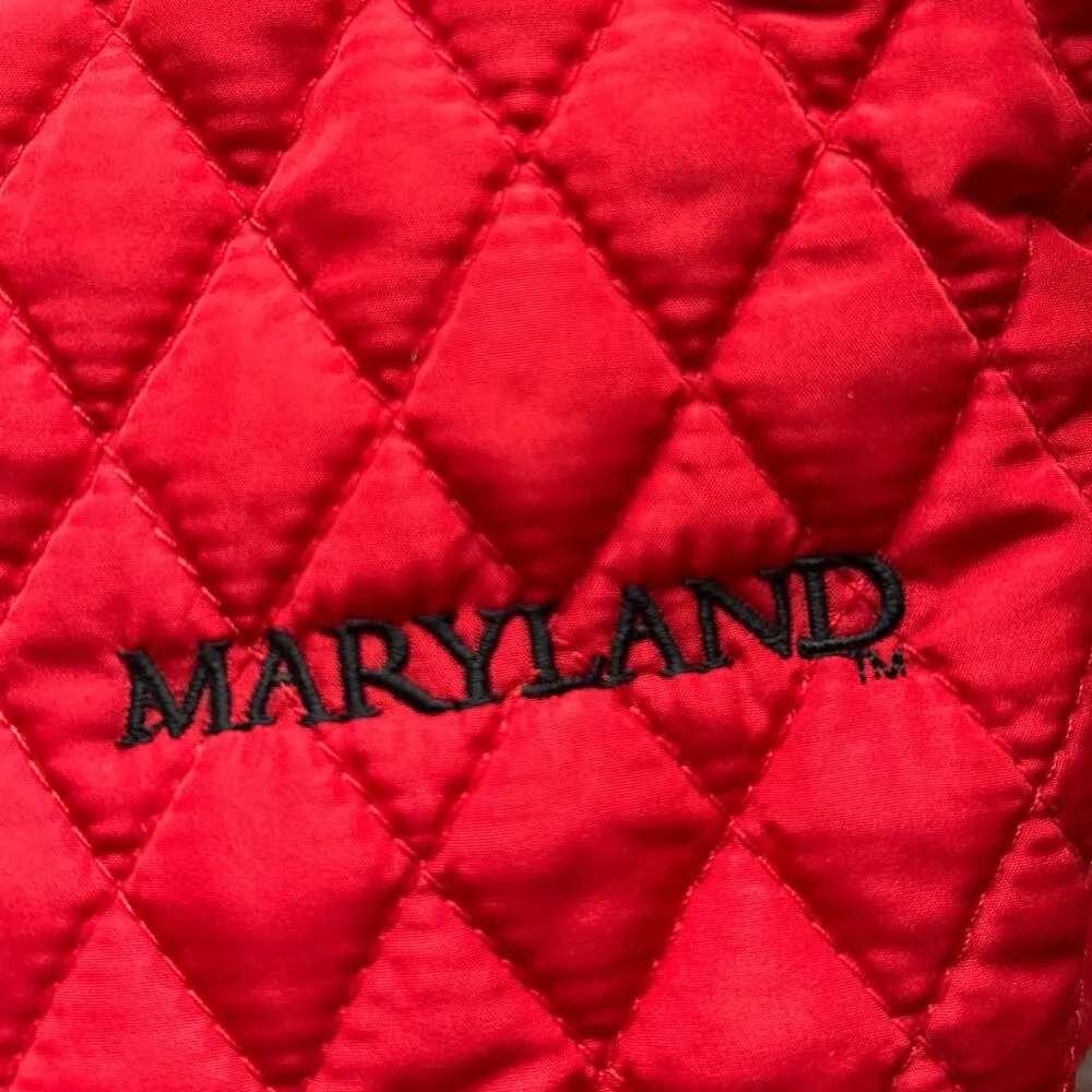 Campus Drive University of Maryland Terrapins Womens Red Vest Large Size M - Image 3