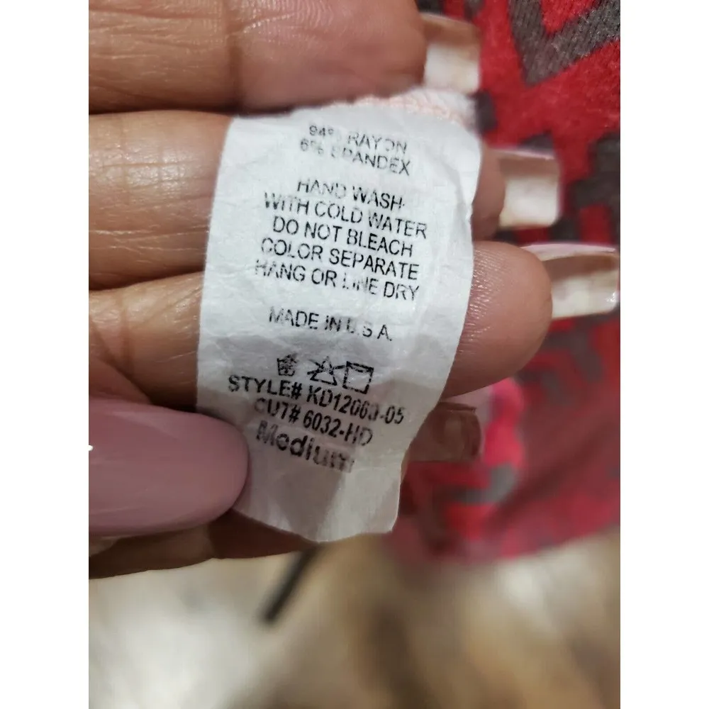 Market & Spruce Women's Rayon Round Neck Short Sleeve Knee Length Dress Size M - Image 10