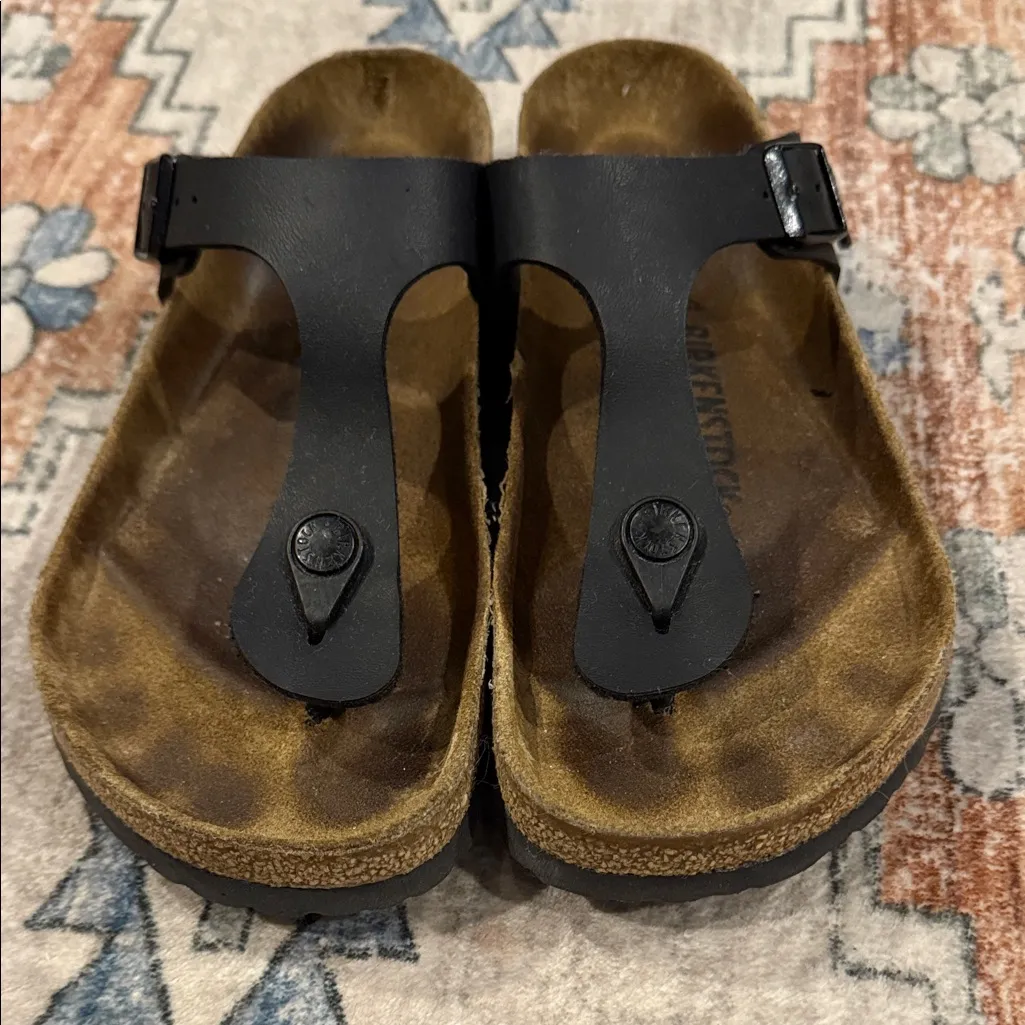 Birkenstock Black and Brown Giezh  Sandals size 38 - Image 6