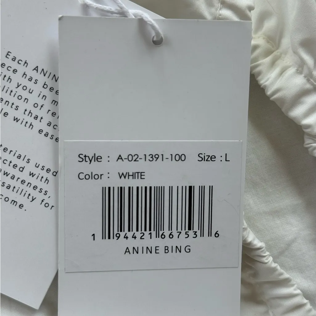 NEW Anine Bing Dione White Cut Out‎ Midi Sleeveless Dress Large Poplin Cotton - Image 4