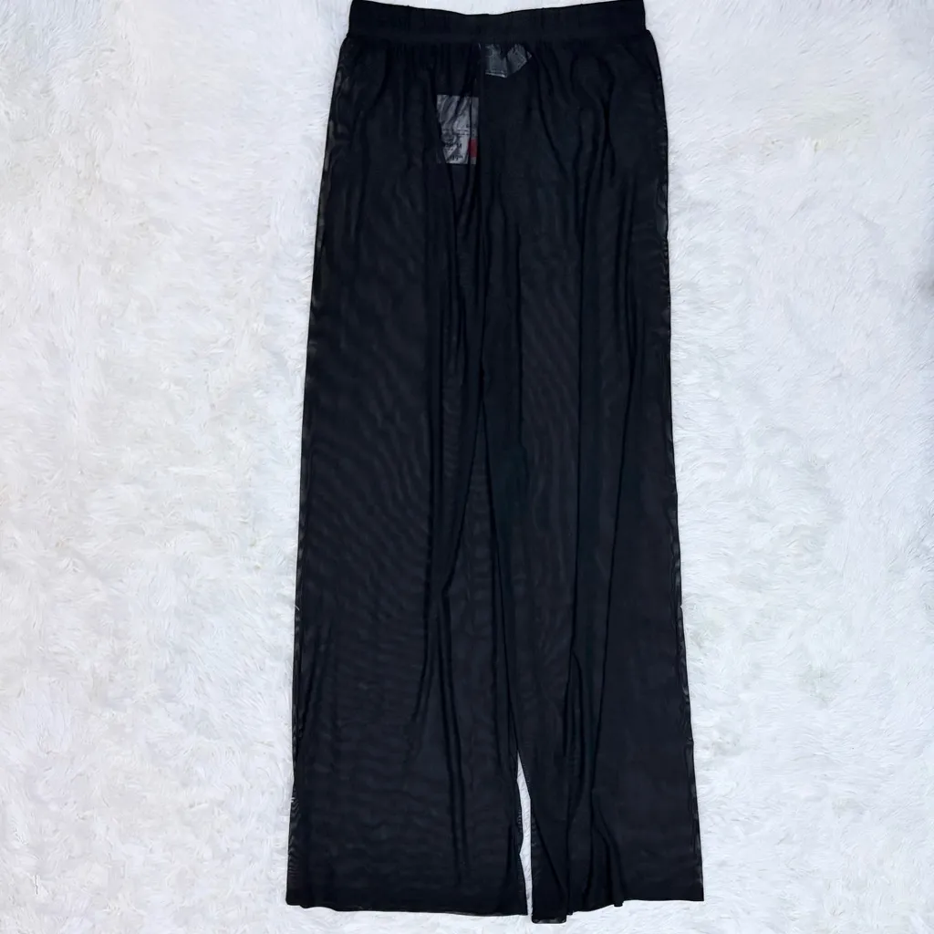 Forever 21 Mesh Black Wide-Leg Pant Cover Up - Image 2