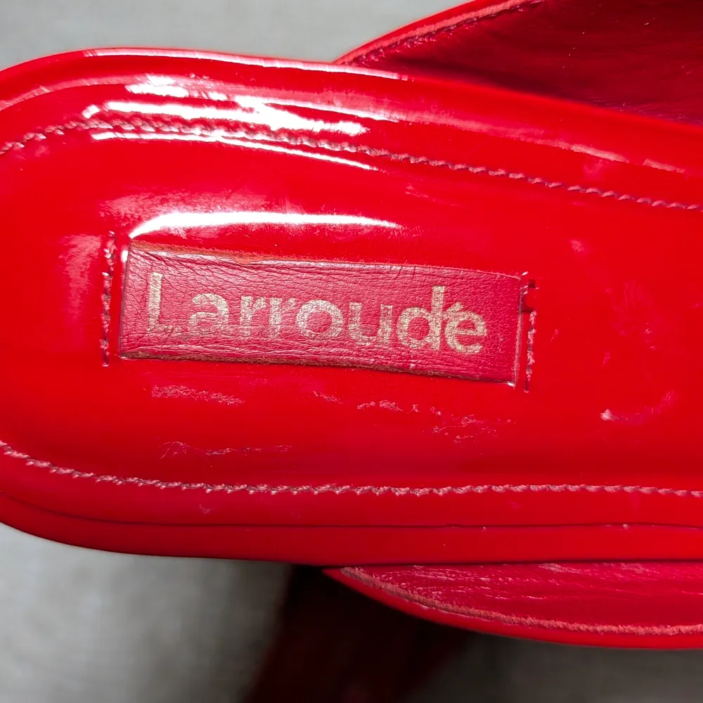 Larroude Vibrant Red Women's Blair Flat Mules Size 9 1/2 - Image 8