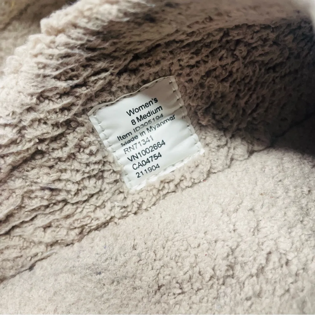 L.L.Bean Daybreak Scuffs Motif Wool Slippers Blue Ombre Trees Women’s 8 - Image 10