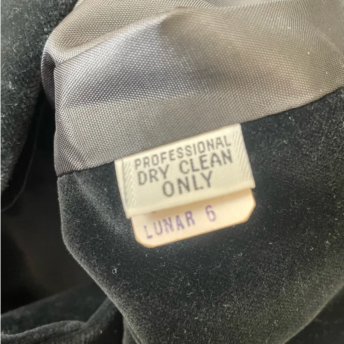 VTG Y2K Womens Velvet Jacket 6 Black Edgy Hipster Rocker Witchy Grunge Blazer‎ - Image 9