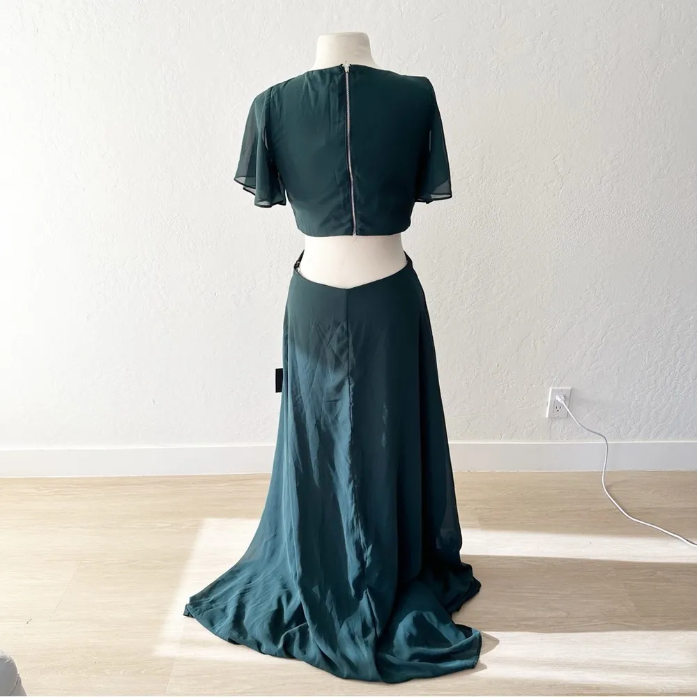 Lulus Garden Bliss Emerald Green Cutout Maxi Dress NWT | Medium - Image 9