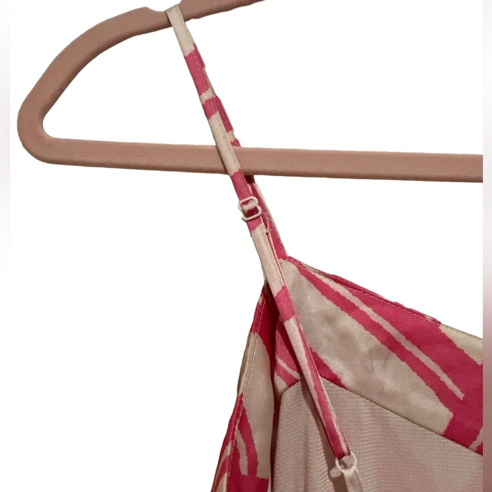 NEW COLLECTIVE CONCEPTS PINK IVORY WHITE THIN ADJUSTABLE STRAP MINI DRESS M - Image 4