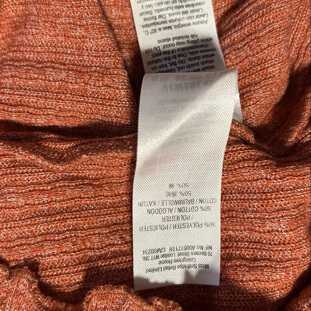 ASOS Miss Selfridge Ribbed Crop Top Womens size 6 short sleeve shirt - Image 6