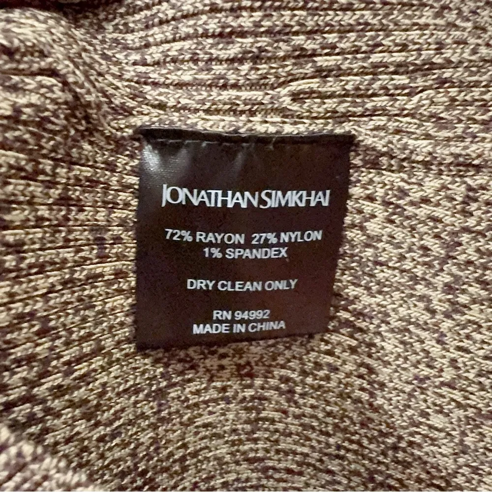 Jonathan Simkhai Alexia Long Sleeve Ribbed Knit Cut Out Top Blouse Size XL NWT Brown - Image 8