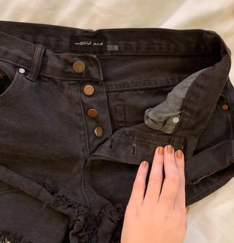 Black Fringe Shorts  - Image 5